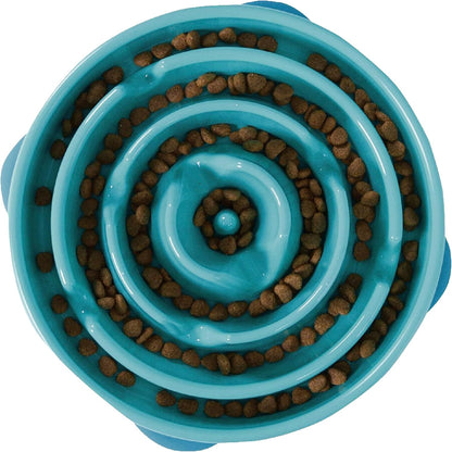 Fun Feeder Slo Bowl, Slow Feeder Dog Bowl, Large/Regular, Turquoise