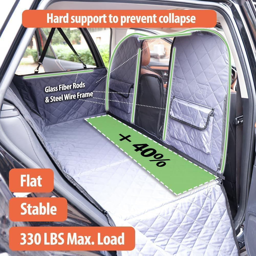 Heavy Duty Back Seat Extender for Dogs Hard Bottom Dog Car Hammock, Universal