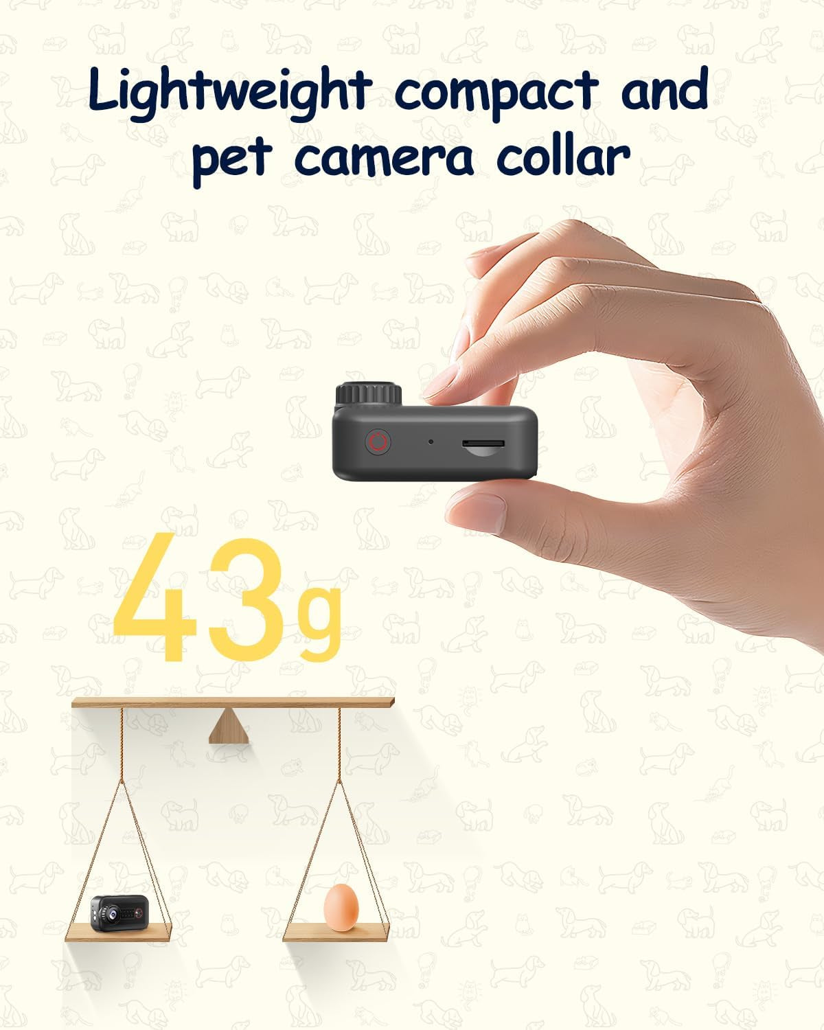 2K Pet Collar Camera with 32GB SD Card,Cat Collar Camera with Phone App,20Mp Wifi Dog Collar Camera,Pet Camera Accessories Newly Upgraded,Lightweight Action Camera with Remote