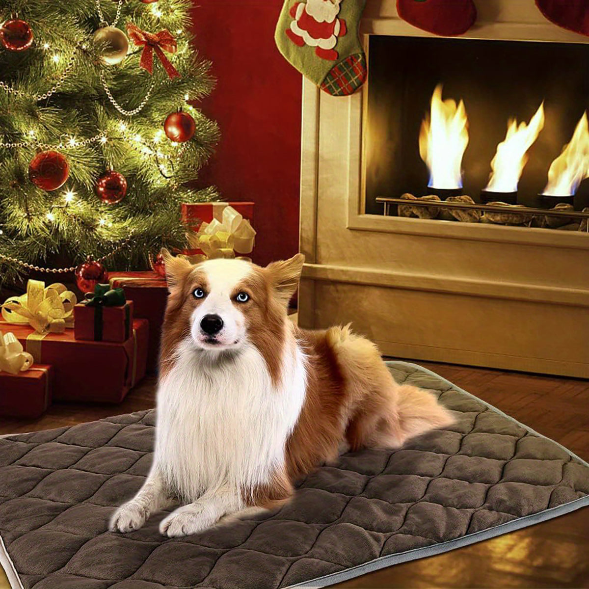 Dog Cat Bed, Cat Dog Non-Slip Mat, Extra Warm Thermal Pet Pad Self-Heating Cat Mat Warm Thermal Pet Pad Washable Dog Crate Pad Heat Dog Cat Bed Mat Blanket Non-Slip Bottom for Outdoor and Indoor Pets