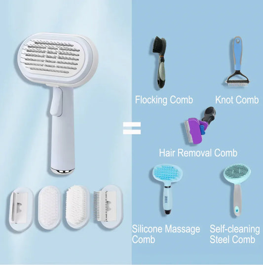 Pet Brush Self Cleaning Slicker