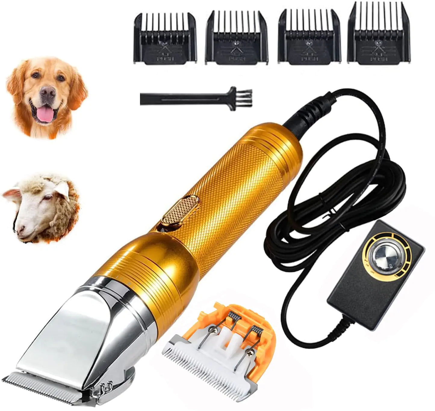 Electric Professional Dog Grooming Clippers 350W Sheep Shears Pet Grooming Clippers for Heavy Duty HairHorses Cat Farm Livestock Fur Carpet Trimmers Shaver for Thick Coats