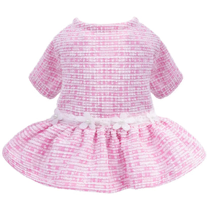 CuteBone Dog Pink Dresses Puppy Girl Skirt Pet Winter Clothes Doggy Dress Cat Outfits Apparel LTD02M