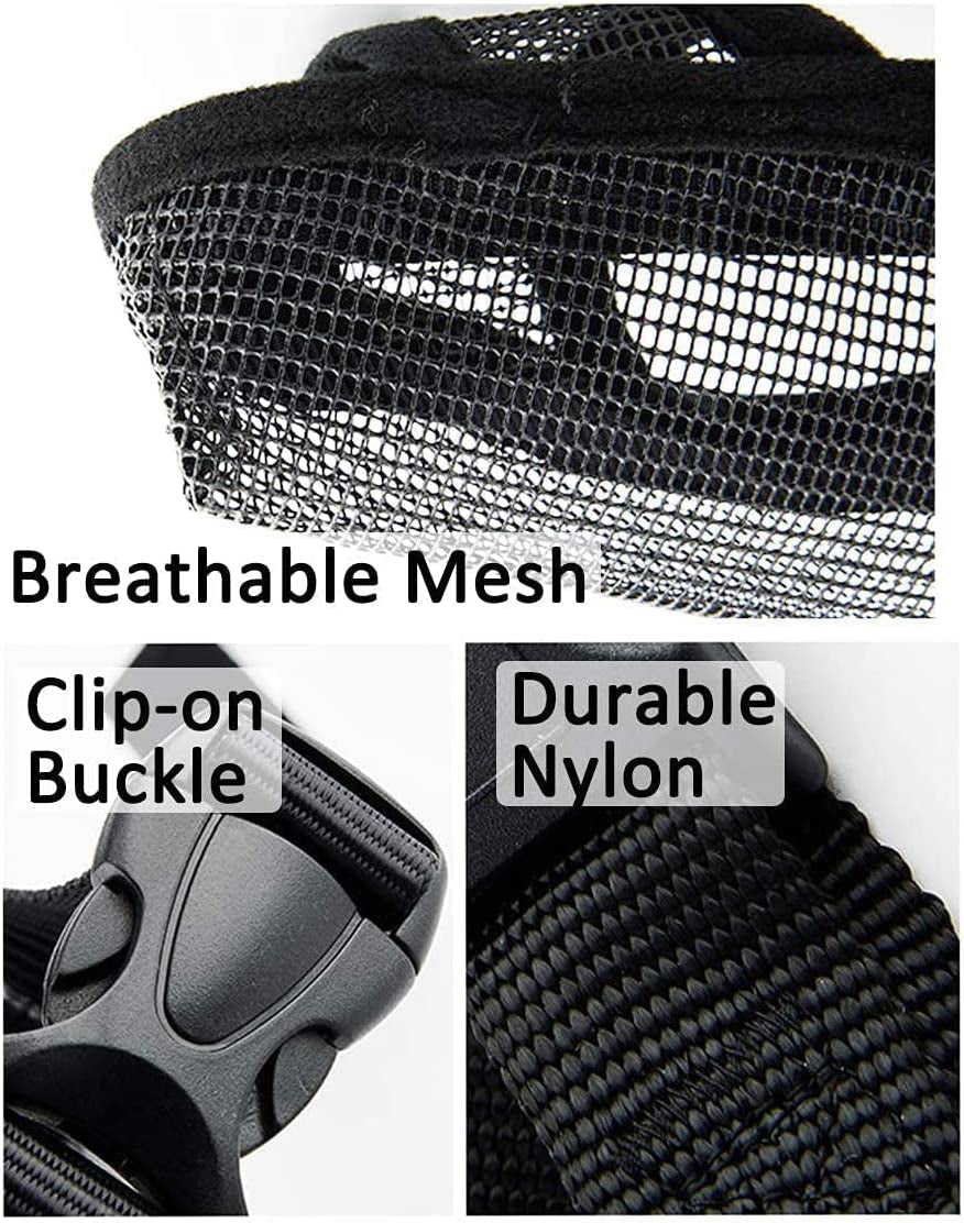 Nylon Dog Muzzle for Small Medium Large Dogs Dachshund Beagle Poodle Labrador, Air Mesh Breathable and Drinkable Pet Mouth Guard for Anti-Biting Chewing Scavenging(S, Grey)