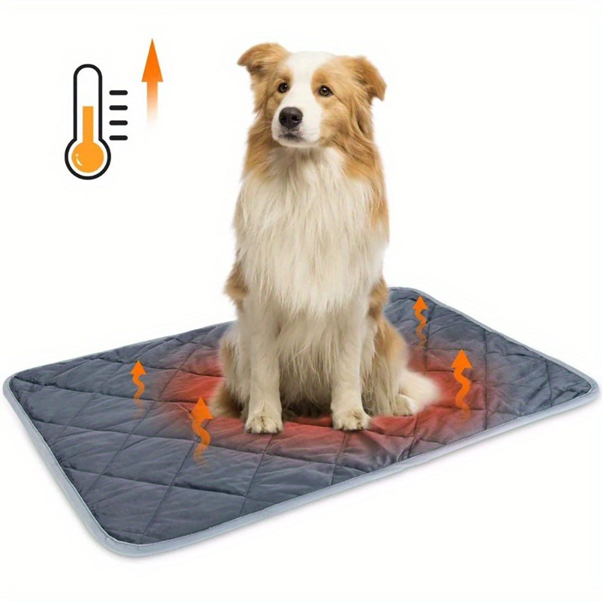 Dog Cat Bed, Cat Dog Non-Slip Mat, Extra Warm Thermal Pet Pad Self-Heating Cat Mat Warm Thermal Pet Pad Washable Dog Crate Pad Heat Dog Cat Bed Mat Blanket Non-Slip Bottom for Outdoor and Indoor Pets